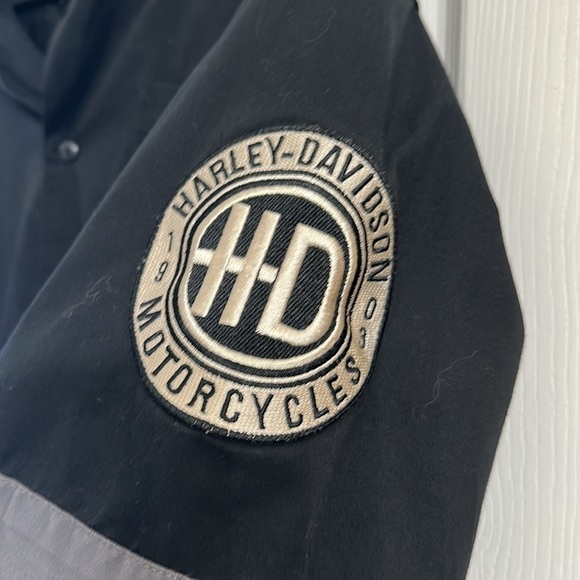 Harley Davidson Black and Grey Button up Shirt size XL - Picture 6 of 8
